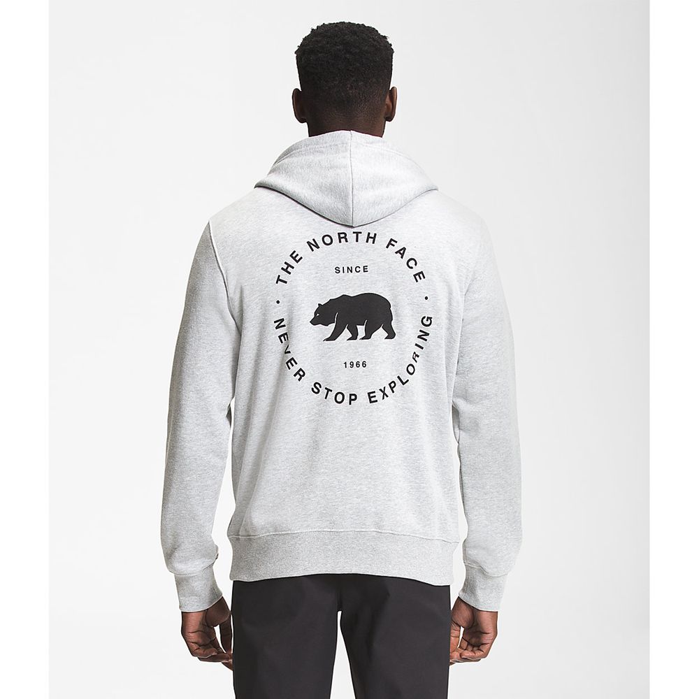 The North Face Hoodie Mens Australia - The North Face Bear Nse Pullover Light Grey (GKS-430268)